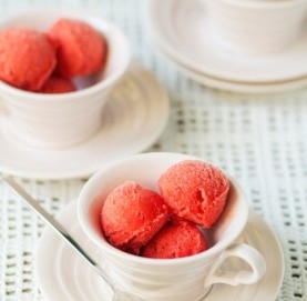 Strawberry sorbet Low FODMAP Strawberry Sorbet